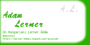adam lerner business card