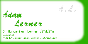 adam lerner business card